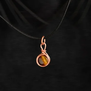 Single Wire Tiger's Eye Pendant