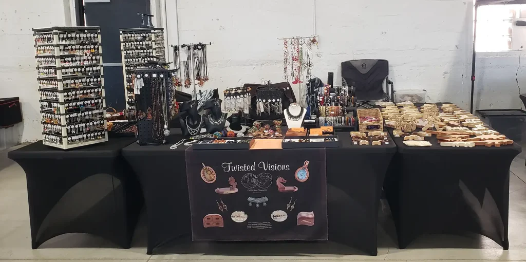 Picture of a Twisted Visions Booth setup