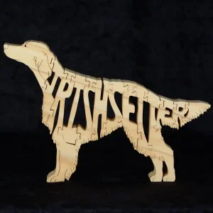 Picture of an Irish Setter dog puzzle made with a Scroll Saw