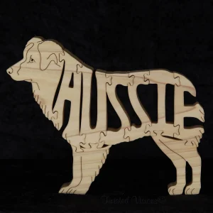 Picture of an Aussie dog puzzle made with a Scroll Saw