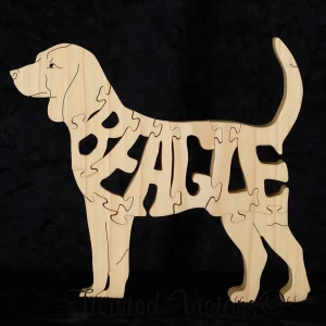 Picture of a Beagle dog puzzle made with a Scroll Saw