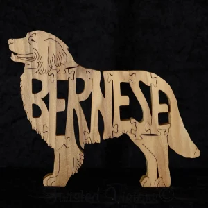 Picture of a Bernese Mountain dog puzzle made with a Scroll Saw