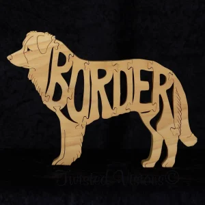 Picture of a Border Collie Dog Puzzle made with a Scroll Saw