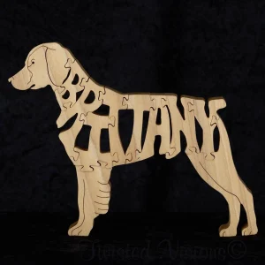Picture of a Brittany Dog Puzzle made with a Scroll Saw