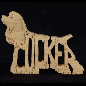 Picture of a Cocker Spaniel Dog Puzzle made with a Scroll Saw