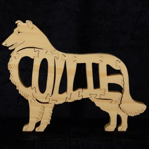 Picture of a Collie Dog Puzzle made with a Scroll Saw