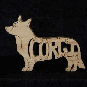 Picture of a Corgi-Cardigan Dog Puzzle made with a Scroll Saw